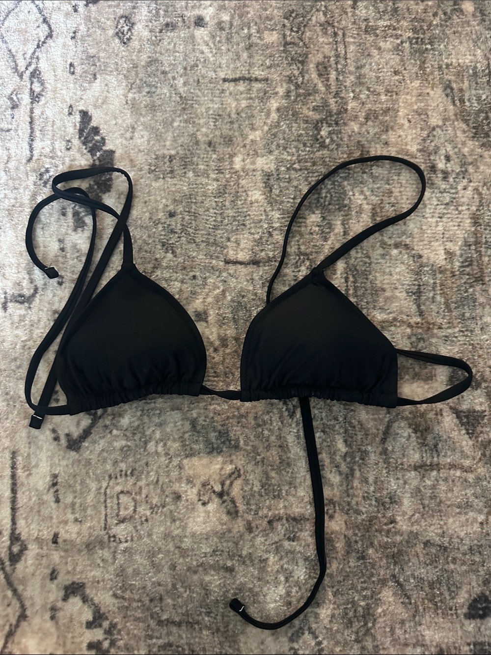 Classic Black Triangle Swim Top - Women